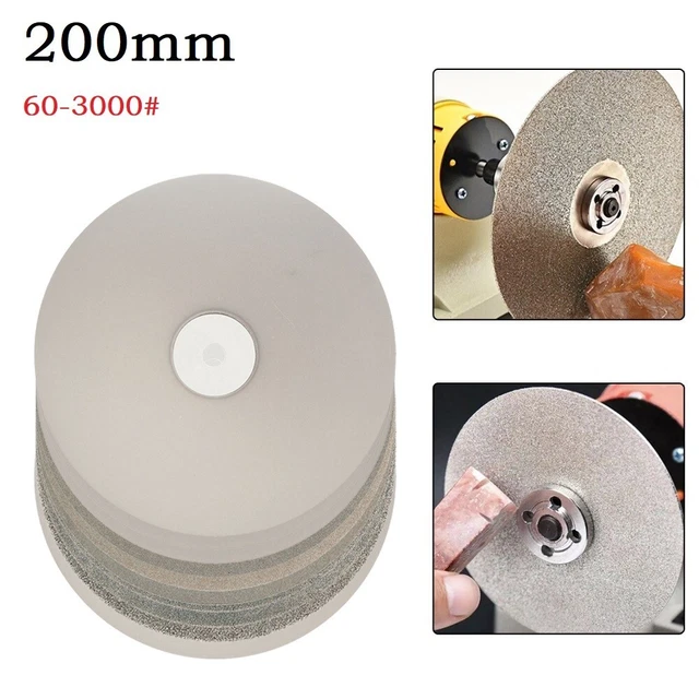 Strumento di alimentazione disco abrasivo 200 mm 150# lapidario 180# roccia 240# 3000# 320#