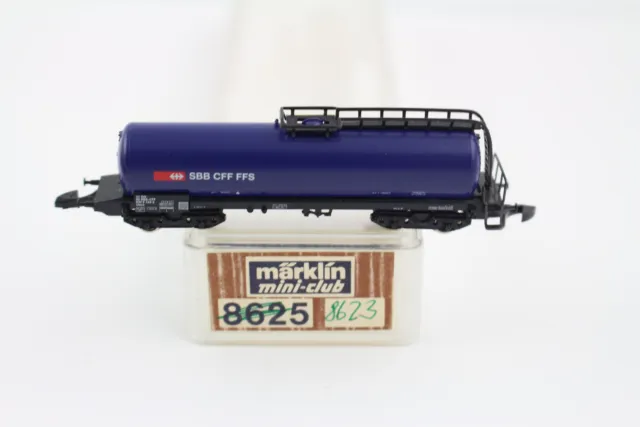 8220 Tank Wagon SBB Cff Ffs Märklin Mini Club Gauge Z Original Packaging +Top +