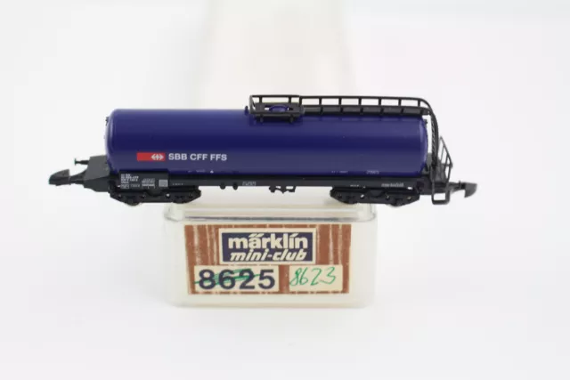 8220 Vagone Cisterna SBB Cff Ffs Märklin Mini-Club Scala Z Conf. Orig. + Top +