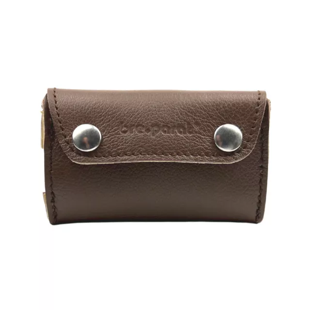 Bolsa de cuero para lector Dexcom G7, marrón