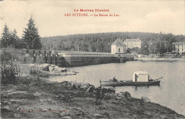 Cpa 58 Les Settons La Baisse Du Lac