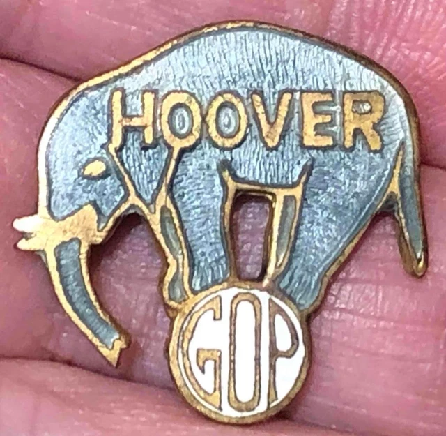 Herbert Hoover GOP 1928 Elephant Enamel Pin