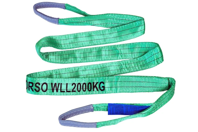 Nastro di sollevamento 2t con 2 passanti, lunghezza 3 m, 2 strati cucito WS23J slittamento 02114