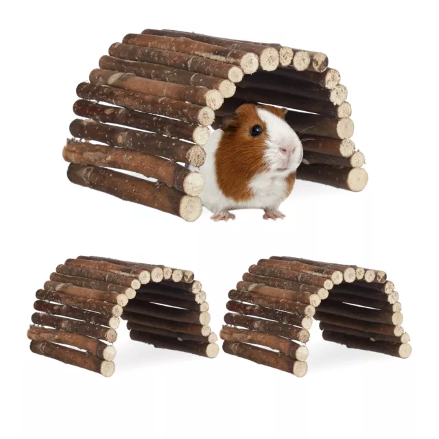 3x Nagerbrücke Holz für Hamster und Kaninchen Kletterbrücke Kleintiertreppe