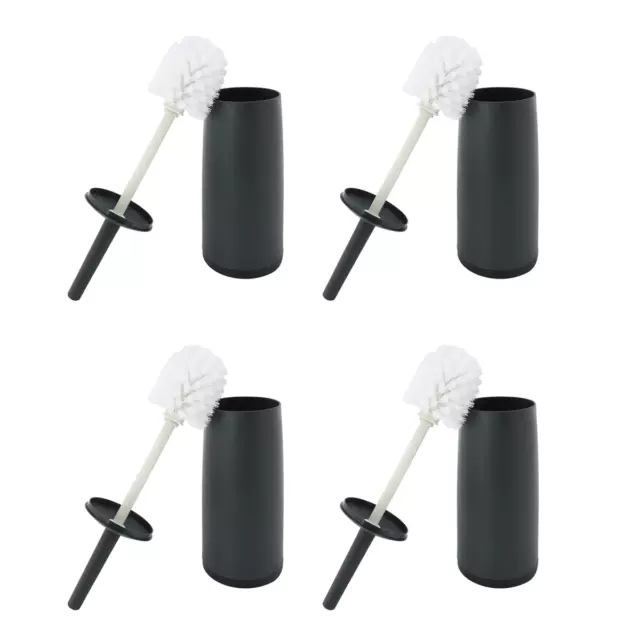 4 x spazzole e supporti WC spazzole WC con supporto nero per Bathr X2H8