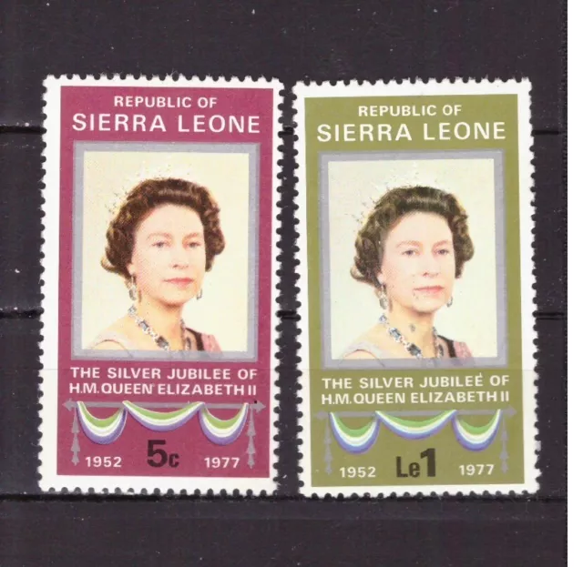 FRANCOBOLLI Stamps Colonie Inglesi Sierra Leone 1977 Silver Jubilee MNH  &