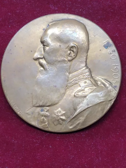 Medal by Devreese 1905 Leopold II 75th Anniversary of Independence