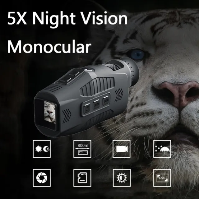 Vision nocturne monoculaire ultra claire 5X zoom numérique 300M pleine vue port