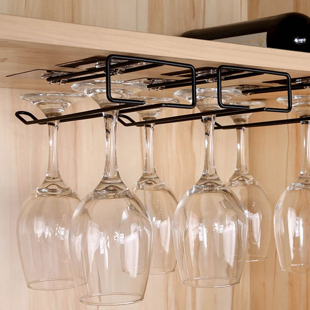 Glass Holder Space-saving Strong Construction Wrought Iron Excellent Bearing 3