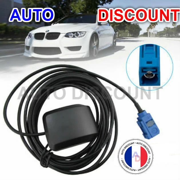 Antenne GPS Fakra De Qualité - Compatible Audi, Peugeot, Citroën, Renault, Fiat, VW - Neuf