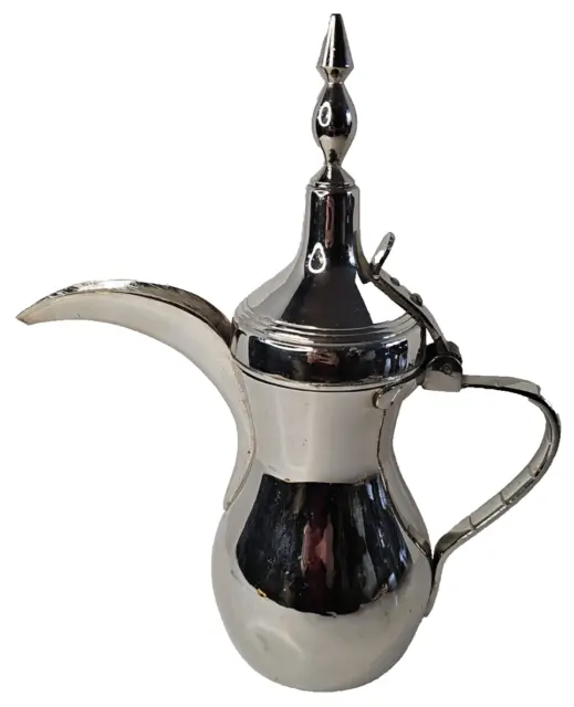 VTG Al Saif Stainless Steel Arabic Coffee/Tea Pot Dallah Silver Geanie Bottle