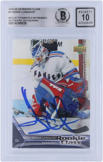 Henrik Lundqvist New York Rangers Signed 2005-06 Upper Deck