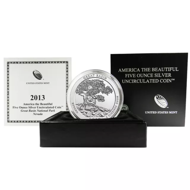 2013-P Burnished Silver ATB Great Basin National Park, Box, OGP & COA