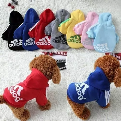 UK Pet Dog Clothes Winter Casual Adidog Warm Hoodie Coat Jacket Clothing XS~9XL