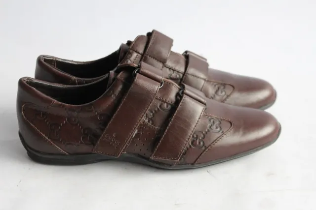 GUCCI Baskets Chaussures à scratch cuir T36 40805