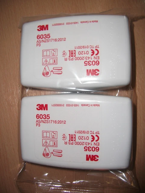 1 Paia Filtro Particolato ORIGINALE 3M 6035 P3 R CONFEZIONE SIGILLATA NUOVISSIMA EXP 2025