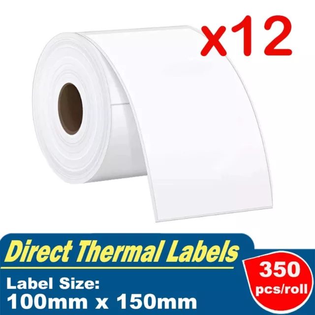 12x Thermal Direct Labels Roll 100 X 150mm Fastway Startrack Zebra SATO DATA MAX