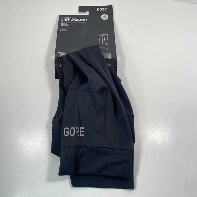 Gore C3 Mens M/L Cycling Bike Knee Warmers Compression 100248 Black New