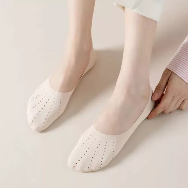 Invisible Solid Color Hollow Out Women Mesh Socks Ice Silk Socks Sock Slippers