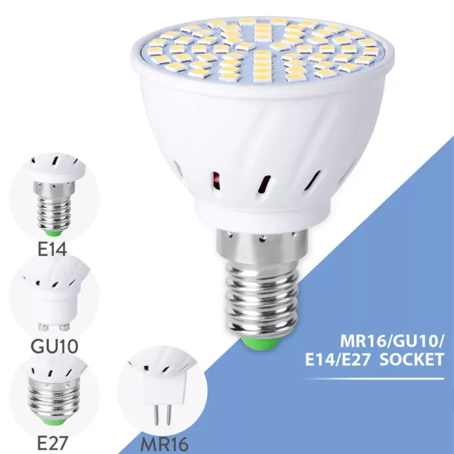 Ampoules LED GU10 MR16, 3W 5W 7W, base à vis 2835 SMD DC 12V 24V, lampe LED  blanche brillante pour budgétaire d'hôtel et de maison