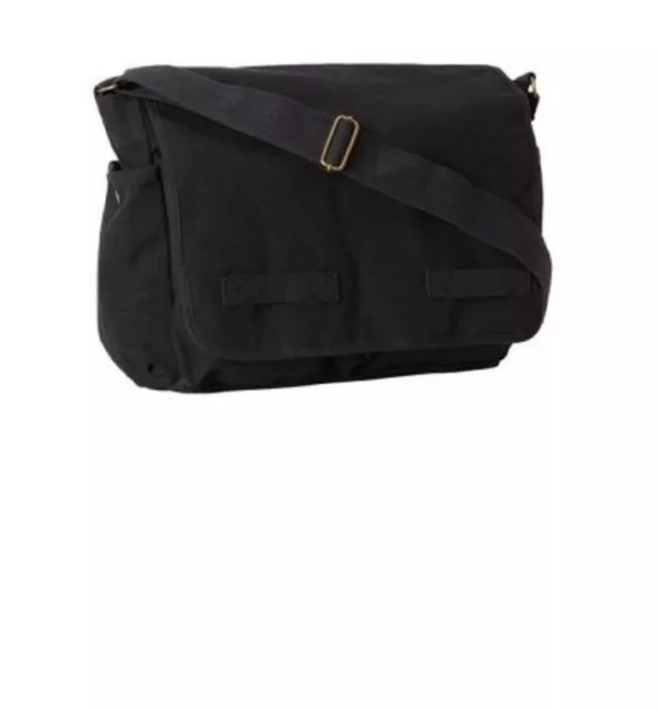 Classic Canvas MESSENGER BOOK BAG Computer Tablet Laptop Notebook Shoulder Case