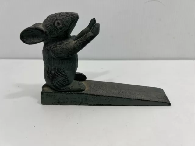 Cast Iron Door Stop Old Vintage Antique Design Doorstop Decorative Stopper Wedge