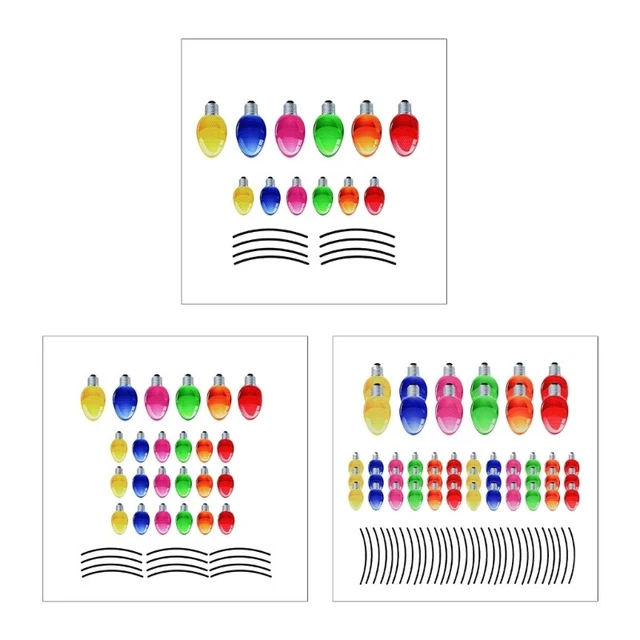 Safe Christmas Car Magnetic Sticker Reflective Light Bulb Sticker for Vehicles