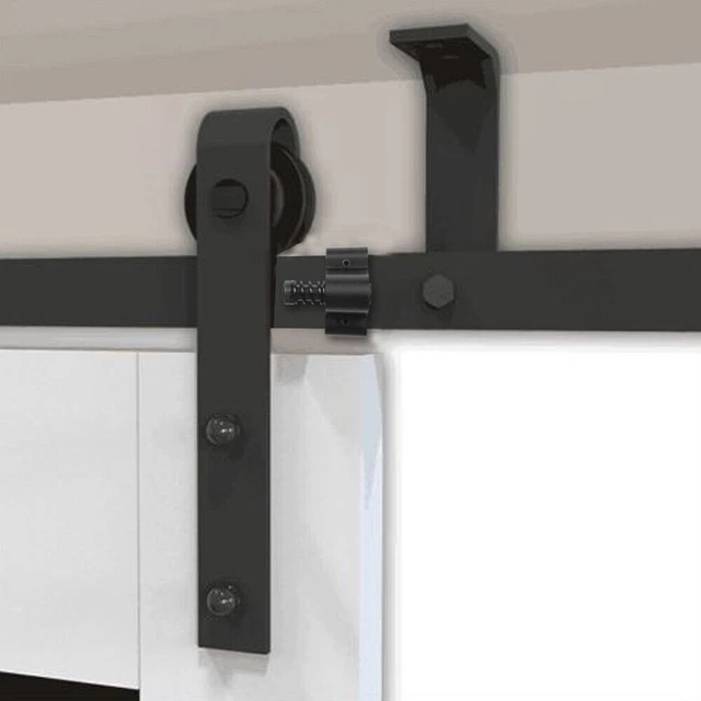 4FT-20FT Sliding Barn Door Hardware Kit Rail Roller Closet Ceiling Mount Track