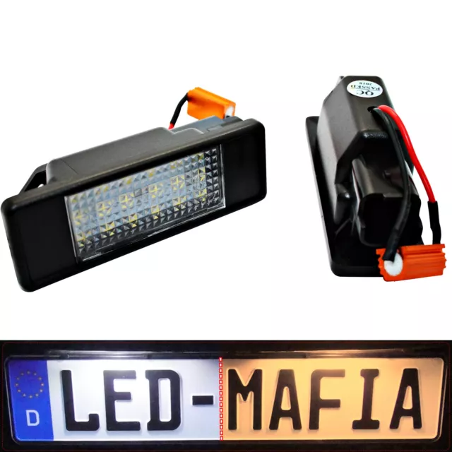 2x Mercedes Viano Vito 639 W906 - LED Éclairage De Plaque Module - 6000K Top