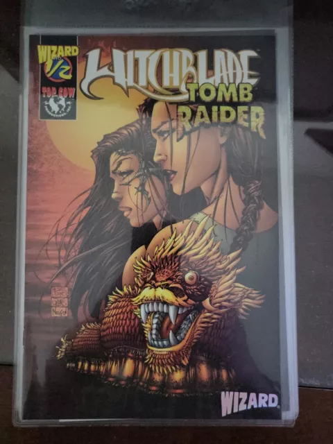 Top Cow Wizard 1/2 WITCHBLADE / TOMB RAIDER #1 1st Printing Comic Book!