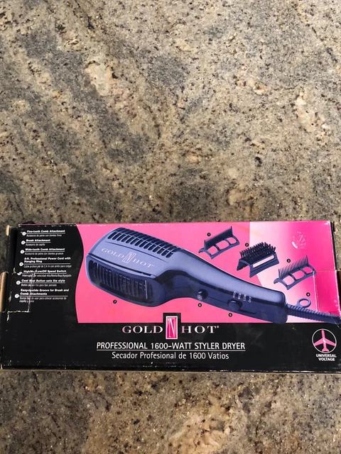 Gold N Hot Professional 1600W Anti-Static Salon Hair Styler Dryer Brush GH3202V2