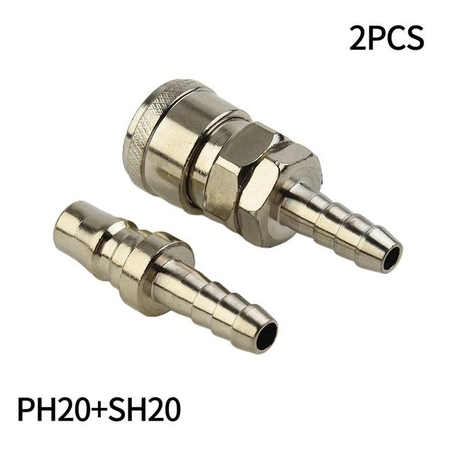 Schlauchbeschläge Air Line tragbar SH20 PH20 Silber 8 mm Kupplung Stecker 2