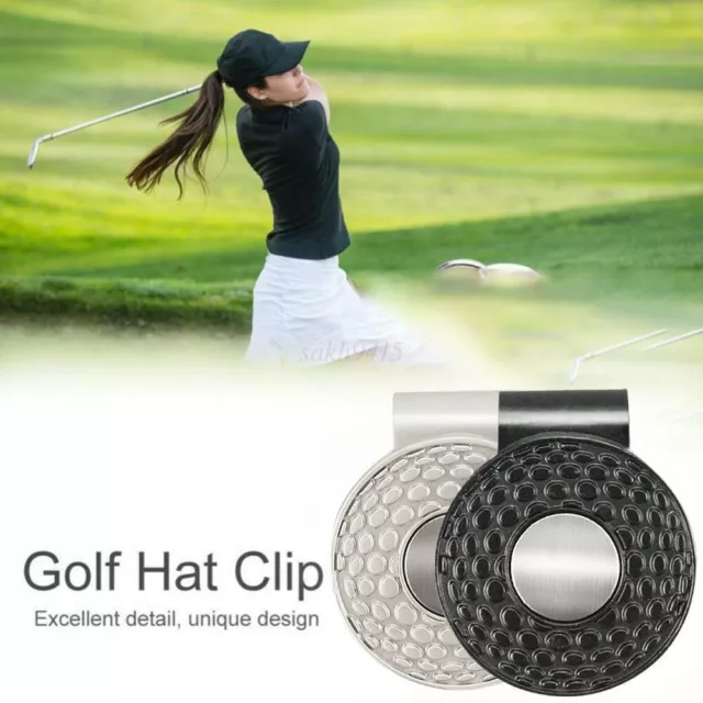 10x Golf Ball Marker Hat Clip Golf Hat Clip Magnetic Metal Golf Cap Clips Golfer