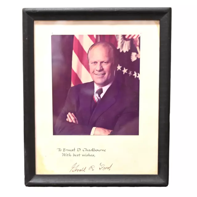 38Th Us President Gerald Ford Signed Photograph Political Autograph 1974-1977