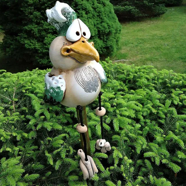 Kunstharz-Garten-Huhn-Statue Art Farm Dumb Chicken Sculpture Ornament (grün)