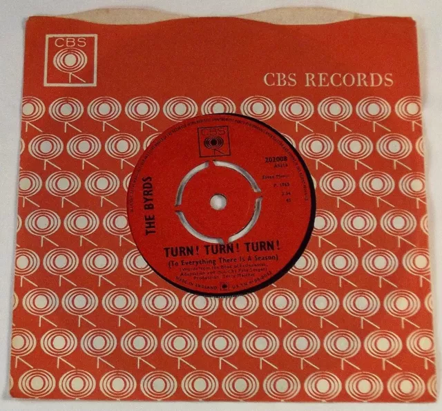 The Byrds : Turn! Turn! Turn! UK CBS 7” 445 1965 - 202008