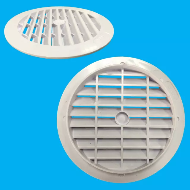 Blanc Rond Aération Grille Housse, 123mm, 100mm Trou Ventilation, 10.2cm Conduit