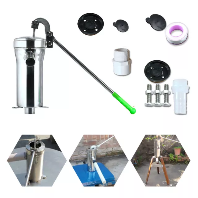 Manual Water Pump Hand Deep Well Suction Water Pump Stainless Steel Pitcher Farm