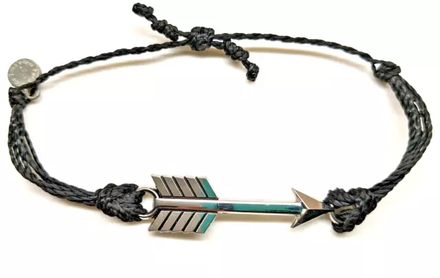 Pura Vida Bracelet Htf Silver Arrow String Jewelry Charm Friendship Shortened Pura Vida Bracelet Htf Silver Arrow String Jewelry Charm Friendship Shortened