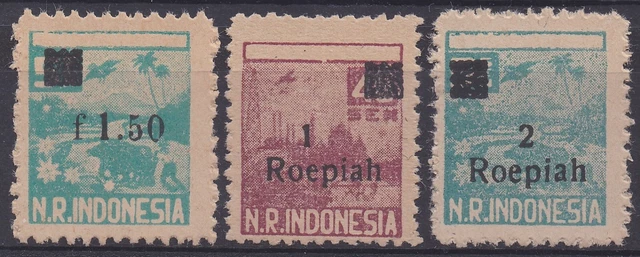 Sumatra DN 0151-0153 Republik Indonesia ex Dutch East Indies