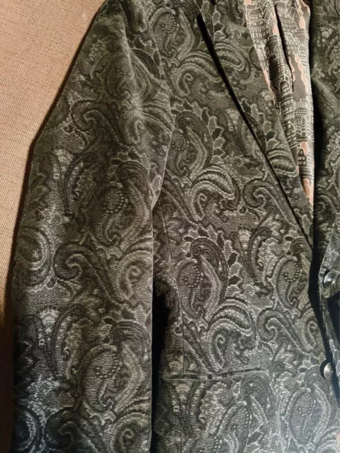 ETRO Paisley Pattern Black Tailored Jacket Size 44 From Japan 2