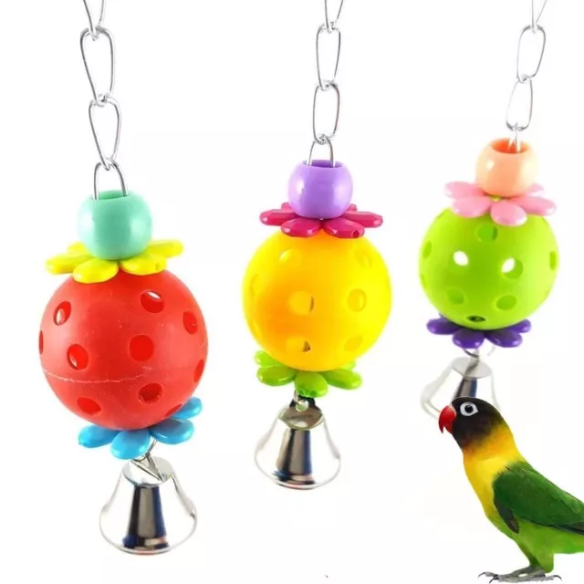 Pet Bird Bites Toy Parrot Chew Ball Swing Cage Hanging Cockatiel Birds Toys