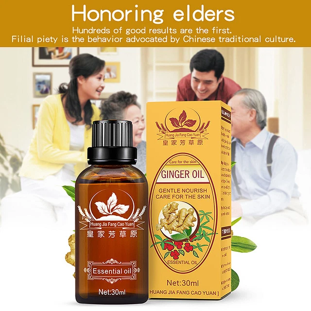 30ML BELLY DRAINAGE Ginger Oil Weight Loss Body Massage Lymph