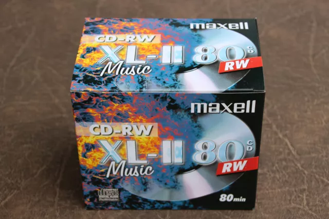 10 Maxell CD-RW XL-II 80, Audio Music Rohlinge, Jewel-Case, NEU, OVP