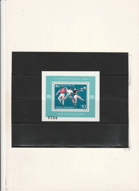 Rumänien Block 114 " Fußballweltmeisterschaft 1974  " Postfrisch