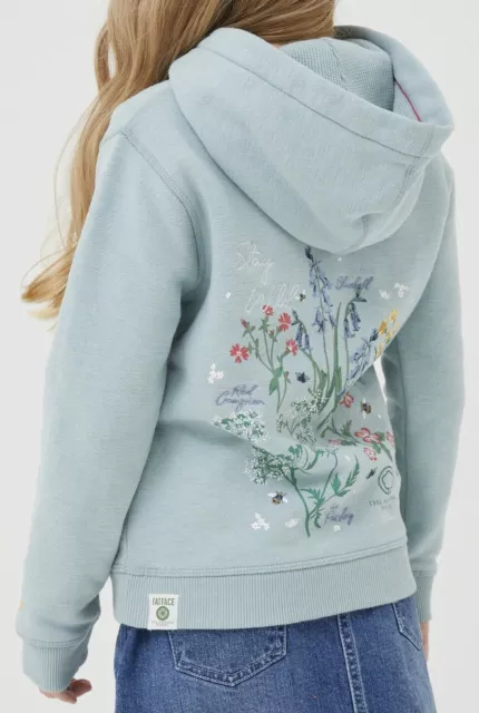 FatFace Girls Green National Forest Pop Over Hoodie In Various Sizes *BNWT*