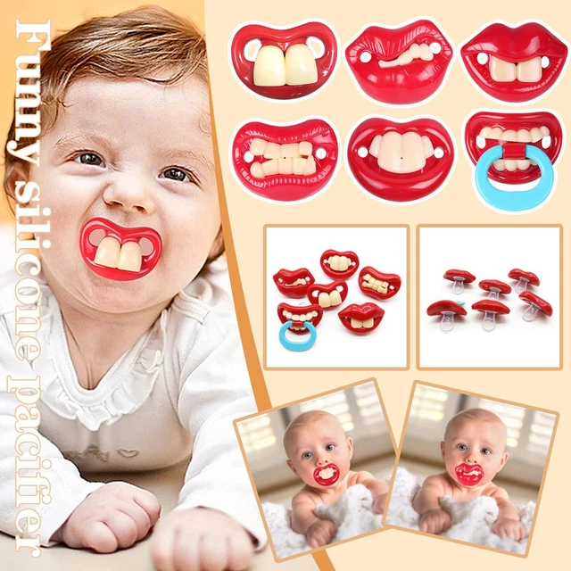 6pcs Funny Silicone Pacifier Creative Dummy Nipple Teethers Toddlers Cartoon UK