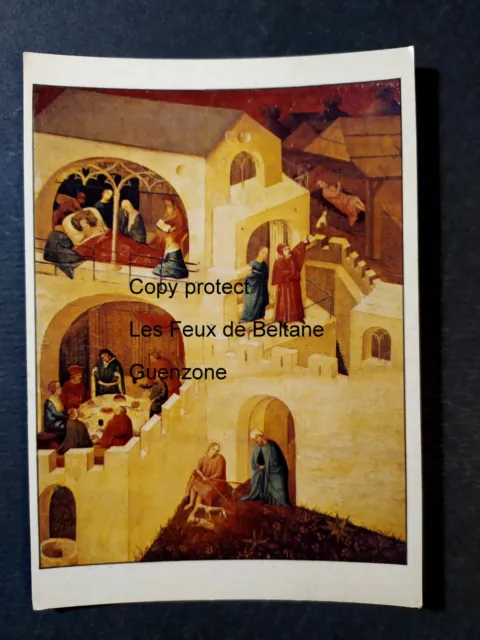 LAZARE ET LE MAUVAIS RICHE  art gothique peinture carte postale postcard