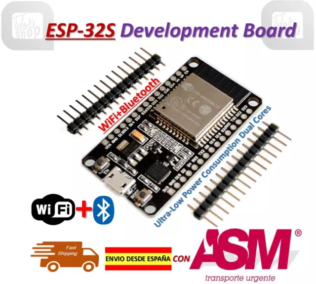 ESP32 Development Board WiFi+Bluetooth Dual Cores ESP-32 ESP-32S ENVIO RAPIDO