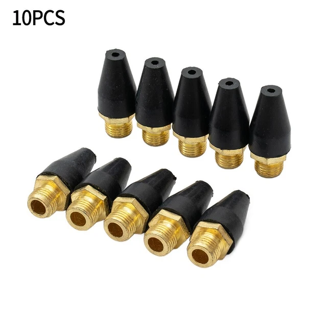 Prácticas boquillas enchufe parte superior accesorios 10 piezas adaptador puntas de goma